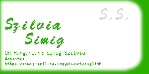 szilvia simig business card